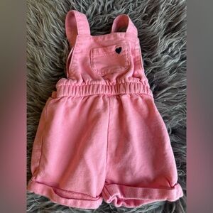 Carter's Pink Toddler Pink Heart Pocket Romper